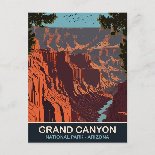 Grand Canyon, Nationaal Park, Arizona, Reizen Briefkaart (Voorkant)