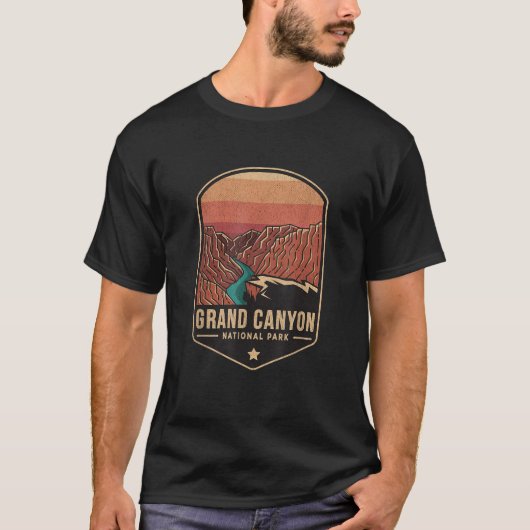 Grand Canyon Nationaal Park Merchandise Mannen Gra T-shirt (Voorkant)
