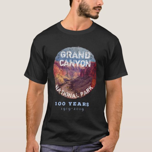 Grand Canyon National Park 100 jaar 19192019 voor T-shirt (Voorkant)