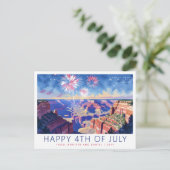 Grand Canyon National Park 4th of July Fireworks Feestdagenkaart (Staand voorkant)