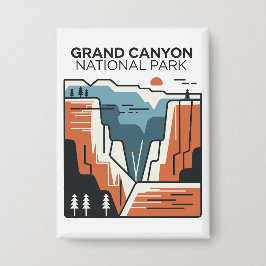 Grand Canyon National Park Abstracte illustratie Button