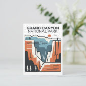Grand Canyon National Park Abstracte illustratie Feestdagenkaart (Staand voorkant)