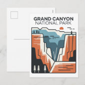 Grand Canyon National Park Abstracte illustratie Feestdagenkaart (Voorkant / Achterkant)