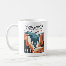Grand Canyon National Park Abstracte illustratie Koffiemok