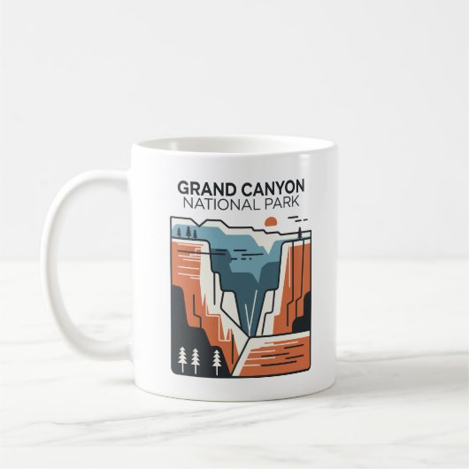 Grand Canyon National Park Abstracte illustratie Koffiemok (Links)