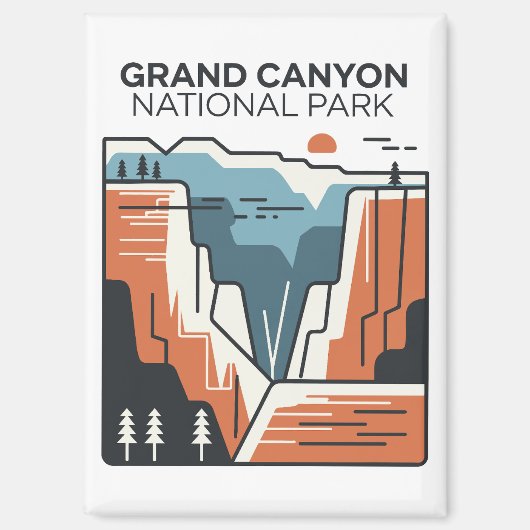 Grand Canyon National Park Abstracte illustratie Magneet (Voorkant)
