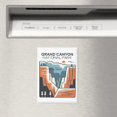 Grand Canyon National Park Abstracte illustratie Magneet (Insitu (Vaatwasser))