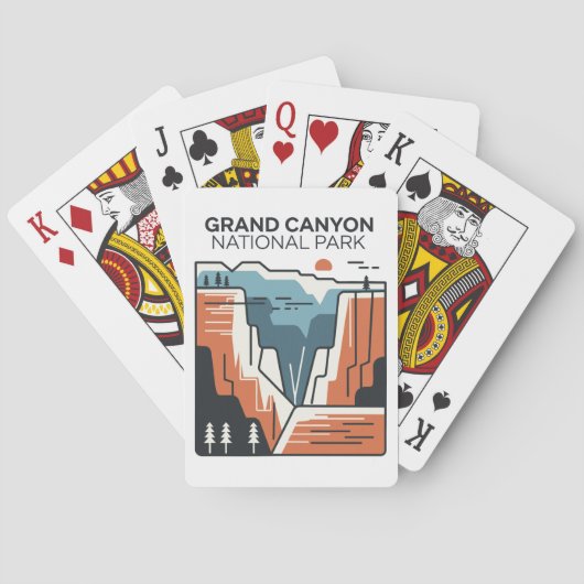 Grand Canyon National Park Abstracte illustratie Pokerkaarten (Achterkant)