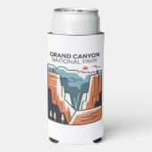 Grand Canyon National Park Abstracte illustratie Seltzer Blikjeskoeler (Seltzer Achterkant)