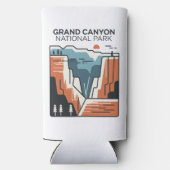 Grand Canyon National Park Abstracte illustratie Seltzer Blikjeskoeler (Achterkant)