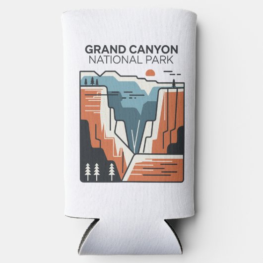Grand Canyon National Park Abstracte illustratie Seltzer Blikjeskoeler (Voorkant)