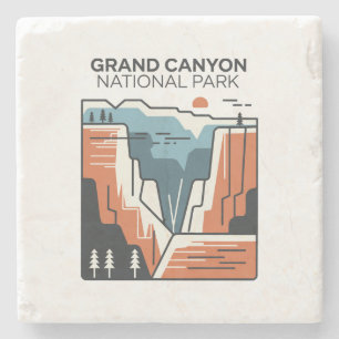 Grand Canyon National Park Abstracte illustratie Stenen Onderzetter