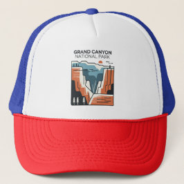 Grand Canyon National Park Abstracte illustratie Trucker Pet