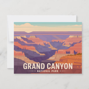Grand Canyon National Park Ansichtkaart Retro Briefkaart