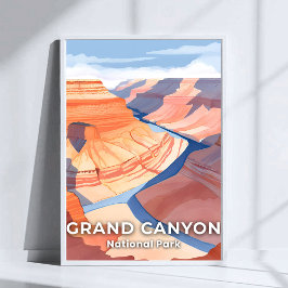 Grand Canyon National Park Aquarel Reizen Poster
