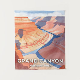 Grand Canyon National Park Aquarel Reizen Wandkleed