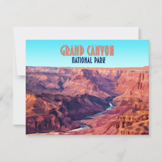 Grand Canyon National Park Arizona Flat Kaart (Voorkant)