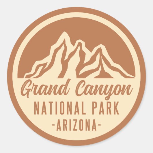 Grand Canyon National Park Arizona Ronde Sticker (Voorkant)