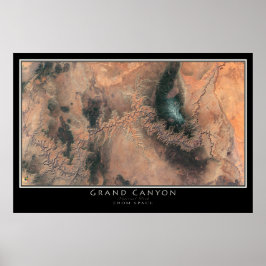 Grand Canyon National Park Arizona Satellite Map Poster