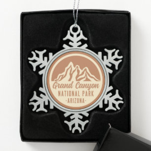 Grand Canyon National Park Arizona Tin Sneeuwvlok Ornament