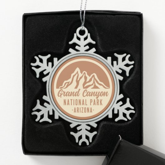 Grand Canyon National Park Arizona Tin Sneeuwvlok Ornament (Kistje)