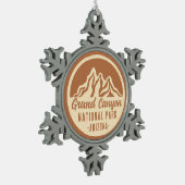 Grand Canyon National Park Arizona Tin Sneeuwvlok Ornament (Links)
