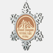Grand Canyon National Park Arizona Tin Sneeuwvlok Ornament (Rechts)