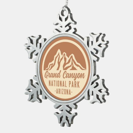 Grand Canyon National Park Arizona Tin Sneeuwvlok Ornament (Rechts)