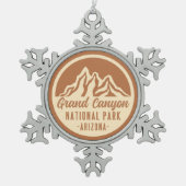 Grand Canyon National Park Arizona Tin Sneeuwvlok Ornament (Voorkant)