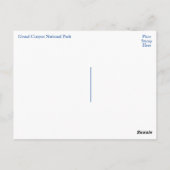Grand Canyon National Park Arizona Verenigde State Briefkaart (Achterkant)