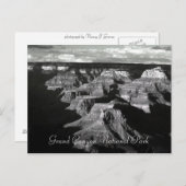 Grand Canyon National Park Black and White Post Briefkaart (Voorkant / Achterkant)