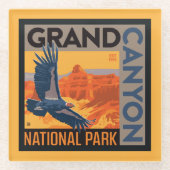 Grand Canyon National Park | Condors Glazen Onderzetter (Voorkant)