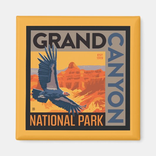 Grand Canyon National Park | Condors Magneet (Voorkant)