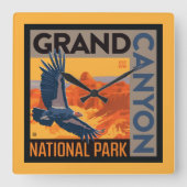 Grand Canyon National Park | Condors Vierkante Klok (Voorkant)