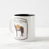 Grand Canyon National Park Donkey Tweekleurige Koffiemok (Voorkant links)