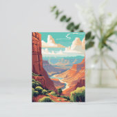 Grand Canyon National Park Illustratie Briefkaart (Staand voorkant)