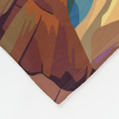 Grand Canyon National Park Illustratie Reiskunst Fleece Deken (Hoek)