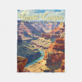 Grand Canyon National Park Illustratie Reiskunst Fleece Deken (Voorkant)