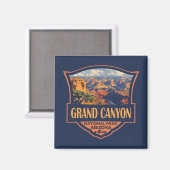 Grand Canyon National Park Illustratie Reiskunst Magneet (Voorkant / Achterkant)