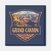 Grand Canyon National Park Illustratie Reiskunst Magneet (Voorkant)