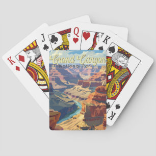 Grand Canyon National Park Illustratie Reiskunst Pokerkaarten