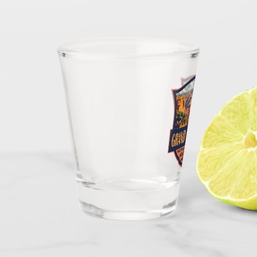Grand Canyon National Park Illustratie Reiskunst Shot Glas (Links)