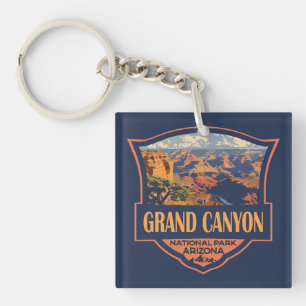 Grand Canyon National Park Illustratie Reiskunst Sleutelhanger