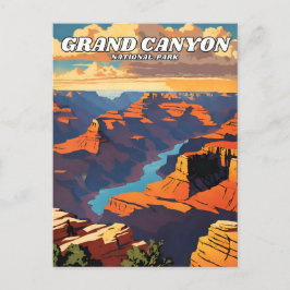 Grand Canyon National Park illustratie retro Clas Briefkaart