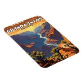 Grand Canyon National Park illustratie retro Magneet (Rechterzijde)