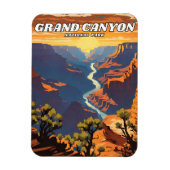 Grand Canyon National Park illustratie retro Magneet (Verticaal)
