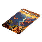 Grand Canyon National Park illustratie retro Magneet (Linkerzijde)