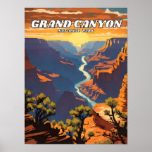 Grand Canyon National Park illustratie retro
