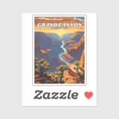 Grand Canyon National Park illustratie retro Sticker (Vel)