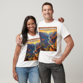 Grand Canyon National Park illustratie retro T-shirt (Unisex)